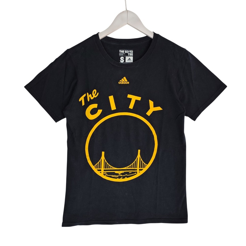Adidas Golden State Warriors "The City" T-Shirt Black/Gold NBA Graphic Tee